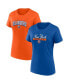 ფოტო #2 პროდუქტის Women's Royal, Orange New York Islanders Two-Pack Fan T-shirt Set