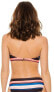 Фото #2 товара Michael Michael Kors 259253 Women's Stripe Bandeau Bikini Top Swimwear Size L