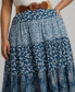 ფოტო #4 პროდუქტის Plus Size Tiered Floral A-Line Skirt