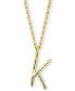 Фото #3 товара Sarah Chloe amelia Initial 16" Pendant Necklace in 14K Gold