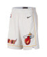 ფოტო #3 პროდუქტის Men's White, Black Miami Heat 2022/23 City Edition Swingman Shorts