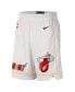 Men's White, Black Miami Heat 2022/23 City Edition Swingman Shorts