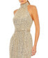 Women's Ieena Sequined Halter Neck Belted Soft Tie Dress