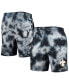 Фото #2 товара Men's Black New Orleans Saints Tie-Dye Shorts