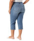 Фото #2 товара Plus Size Shape-Effect High-Rise Capri Jeans