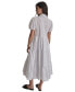 DKNY Women's Puffed-Sleeve Tiered Shirtdress