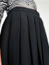 Фото #10 товара ASOS DESIGN knee length pleated midi skirt in black