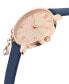 Фото #2 товара Часы BCBGMAXAZRIA Genuine Leather Blue Watch 32mm