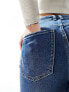 Фото #4 товара Pimkie high waist skinny jeans in mid blue wash