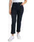 ფოტო #1 პროდუქტის Juniors' High-Rise Seamed Straight-Leg Jeans