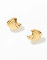 8 Other Reasons 18k gold plated stainless steel oversized wave stud earrings