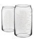 THE CAN Washington State Map 16 oz Everyday Glassware, Set of 2