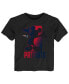 ფოტო #1 პროდუქტის Toddler Boys and Girls Black New England Patriots Disney Cross Fade T-shirt