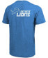 ფოტო #2 პროდუქტის Detroit Lions Tri-Blend Pocket T-shirt - Blue