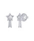 ფოტო #1 პროდუქტის Shooting Star Design Sterling Silver Diamond Comet Women Earring