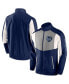 ფოტო #2 პროდუქტის Men's Navy Sporting Kansas City Net Goal Raglan Full-Zip Track Jacket
