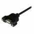 Фото #1 товара USB-кабель USB M Startech USBPNLAFAM1 Чёрный 30 cm