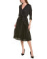 Joseph Ribkoff Pleated A-Line Dress Women's Black 6 - фото #1