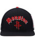 Фото #2 товара Men's Black Houston Rockets Old English Snapback Hat