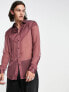 Фото #1 товара Рубашка ASOS с прозрачной передней панелью из сатина, цвет: Минк, регулярный крой