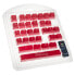 Ducky Rubber Keycap Set, 31 Tasten, Double-Shot, gummiert, für Backlight - rot