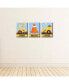 Фото #3 товара Construction Truck - Wall Art - 7.5 x 10 in - Set of 3 Signs - Wash Brush Flush