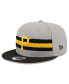 Фото #1 товара Men's Gray, Black Pittsburgh Pirates Band 9FIFTY Snapback Hat