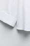 Блуза из смесового льна с широкими рукавами ZARA
