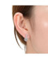 ფოტო #2 პროდუქტის Rhodium Plated Clear Round Cubic Zirconia Drop Earrings