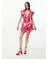 Фото #3 товара Women's Flowy Printed Mini Dress
