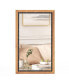 Фото #1 товара Rectangular Wall Mount Mirror 22'' x 36'' Wood Framed Vanity Decor withHanging Hooks