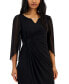 Petite Chain-Detail Sheer-Sleeve Sheath Dress