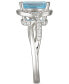 ფოტო #3 პროდუქტის Blue Topaz (2-5/8 ct. t.w.) & Diamond (1/4 ct. t.w.) Statement Ring in 14k White Gold