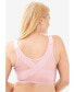Фото #1 товара Women's Plus Size Easy Enhancer Front Close Wireless Posture Bra