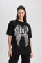 Kadın T-shirt Siyah B6802ax/bk81