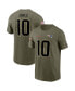 Фото #1 товара Men's Mac Jones Olive New England Patriots 2022 Salute to Service Name and Number T-shirt