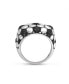 ფოტო #2 პროდუქტის Soccer Football Design Sterling Silver Black Diamond Statement Men Ring