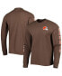 ფოტო #1 პროდუქტის Men's Cleveland Browns Brown Franklin Long Sleeve T-shirt