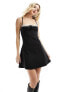 Фото #3 товара Miss Selfridge ribbon trim cami dress in black