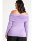 Фото #2 товара Plus Size Off The Shoulder Top