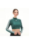IR8136-K adidas 3 S Cropped Ls Kadın T-Shirt Yeşil