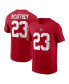 Фото #1 товара Men's Christian McCaffrey Scarlet San Francisco 49ers Player Name and Number T-shirt