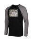 Фото #3 товара Men's Black Las Vegas Raiders Current Raglan Long Sleeve T-shirt