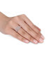 ფოტო #2 პროდუქტის Diamond Halo Milgrain Bead Bridal Set (3/4 ct. t.w.) in 14k Gold