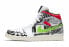 Фото #3 товара Кроссовки женские Nike Air Jordan 1 Mid All Over Logos (Белые)