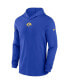 Фото #2 товара Men's Royal Los Angeles Rams Sideline Performance Long Sleeve Hoodie T-shirt