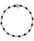 ფოტო #1 პროდუქტის EFFY® Sapphire (3-1/20 ct. t.w.) & Diamond (1/5 ct. t.w.) Tennis Bracelet in Sterling Silver
