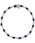 Фото #1 товара EFFY® Sapphire (3-1/20 ct. t.w.) & Diamond (1/5 ct. t.w.) Tennis Bracelet in Sterling Silver