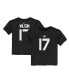 Фото #1 товара Toddler Garrett Wilson Black New York Jets Player Name Number T-Shirt