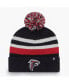 Фото #1 товара Men's Black Atlanta Falcons State Line Cuffed Knit Hat with Pom